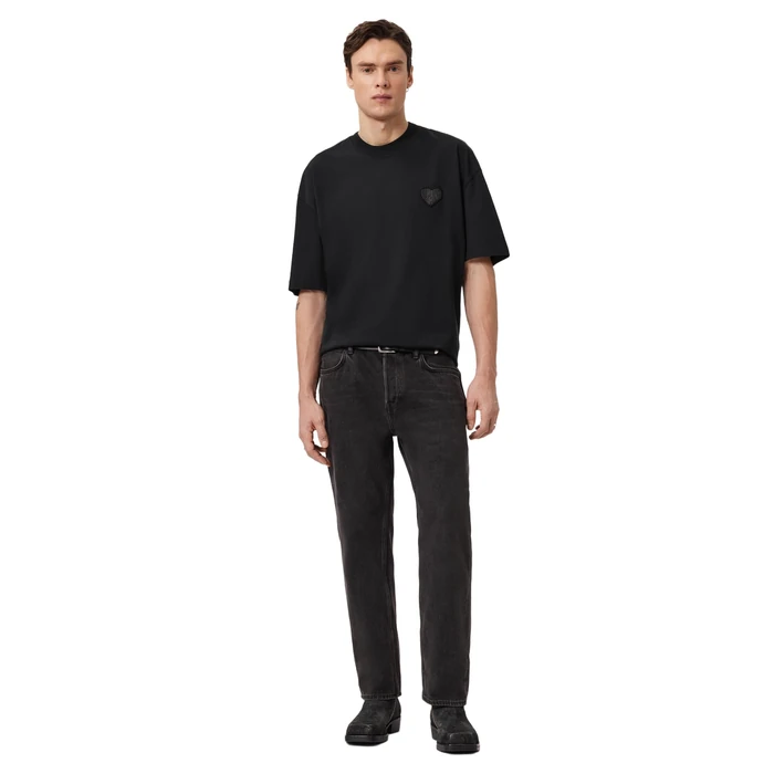 AllSaints Men's Lover Ss Crew Washed Black S by AllSaints - Image 4
