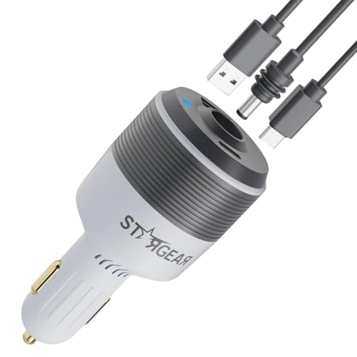 Starlink Mini Car Adapter, 3-in-1 Car Charger for Starlink Mini, 12V to 24V DC Step Up Converter with Dual USB Ports, Cigarette Lighter Adapter for Starlink Mini Power Supply,Ideal for RV,Boat,Trailer by STARGEAR - Used - Like New condition