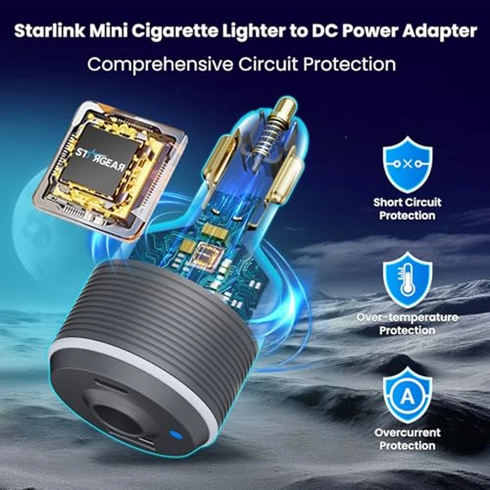 Starlink Mini Car Adapter, 3-in-1 Car Charger for Starlink Mini, 12V to 24V DC Step Up Converter with Dual USB Ports, Cigarette Lighter Adapter for Starlink Mini Power Supply,Ideal for RV,Boat,Trailer by STARGEAR - Image 5