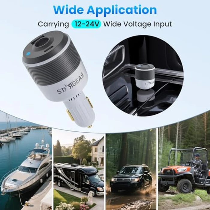 Starlink Mini Car Adapter, 3-in-1 Car Charger for Starlink Mini, 12V to 24V DC Step Up Converter with Dual USB Ports, Cigarette Lighter Adapter for Starlink Mini Power Supply,Ideal for RV,Boat,Trailer by STARGEAR - Image 9