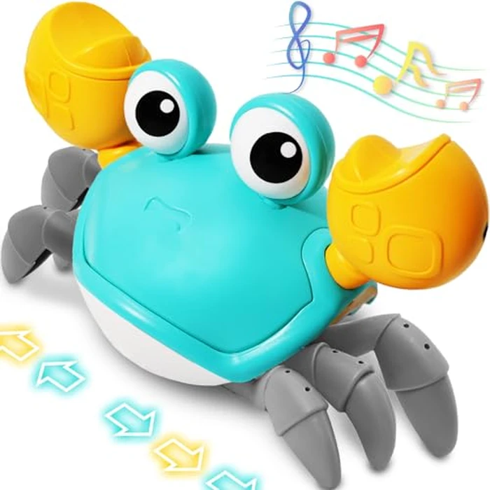 Pbooo Crawling Crab Baby Toy, Interactive Walking Dancing Moving Crab Toy (Infrared Sensing) 3-6 6-12 Months, Toddler Learning Tummy Time Crab, Infant Music Sensory Birthday Gifts by Pbooo - Used - Acceptable condition - US$10.86