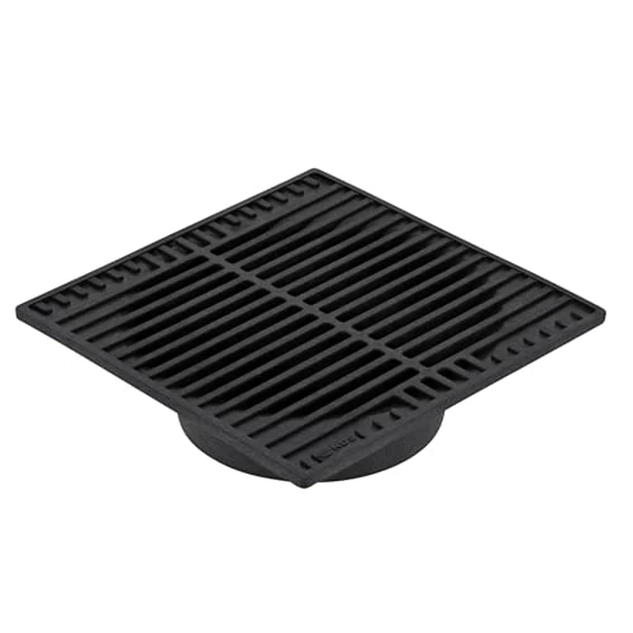 NDS 970, 9-Inch Square Grate, Connects to 6-Inch Spee-D(R) Basin, 6-Inch Drain Pipes and Fittings, for Small Lawns, Landscaping and Patios, Plastic, Black by NDS - Used - Very Good condition