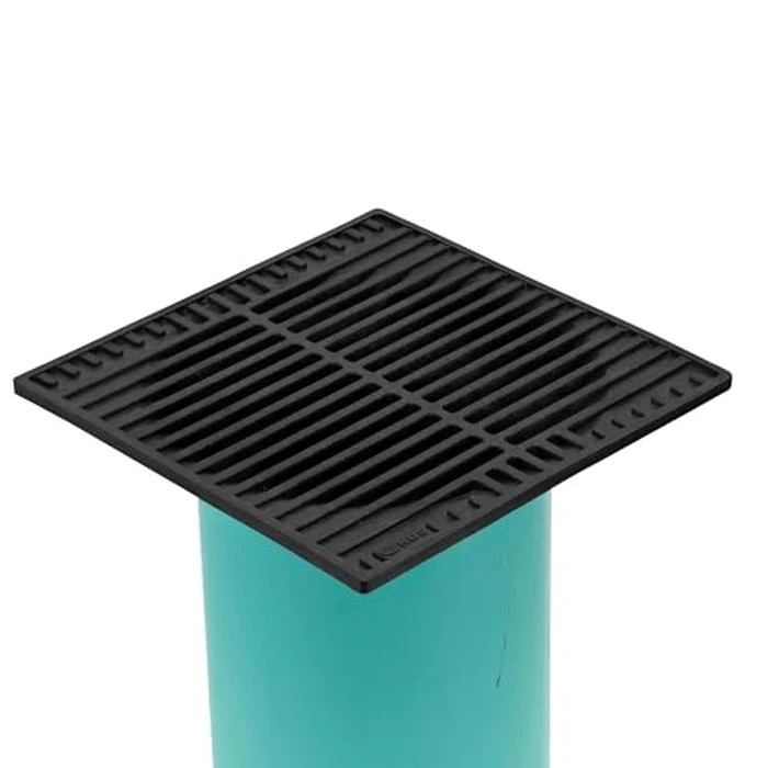 NDS 970, 9-Inch Square Grate, Connects to 6-Inch Spee-D(R) Basin, 6-Inch Drain Pipes and Fittings, for Small Lawns, Landscaping and Patios, Plastic, Black by NDS - Image 3