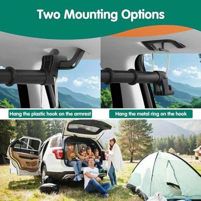 Car Clothes Hanger Bar - Adjustable Telescopic Car Clothes Rack, 30-62 Inches, for Wrinkle-Free Clothes Hanging in Vehicles, Heavy-Duty Non-Slip Car Hanging Rod for Sedans, SUVs, Trucks, Travel by Hoapavi - Image 5