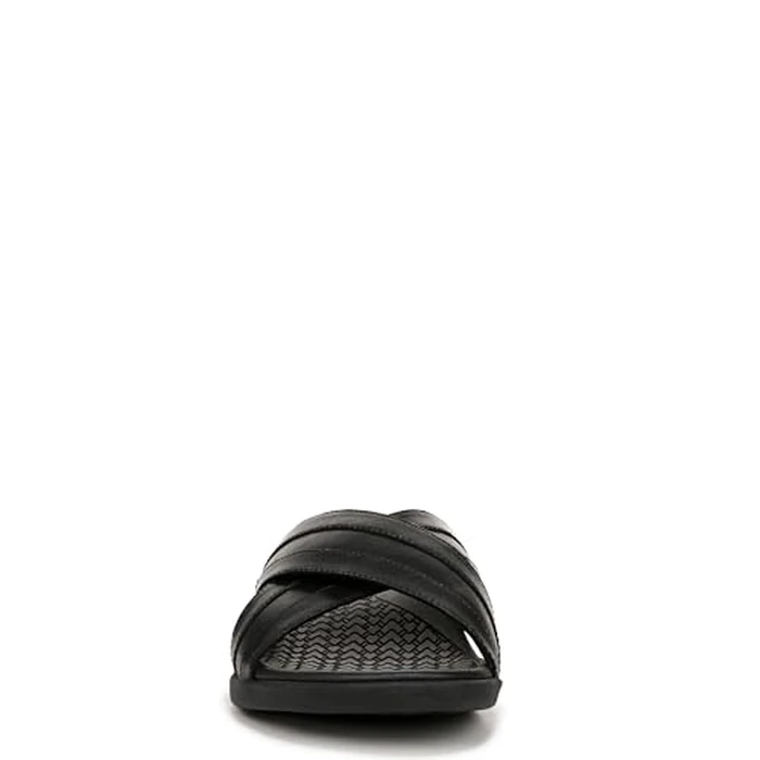 Vionic Men's Tide Slide Sandal, Black Leather, 7 by Vionic - Image 2