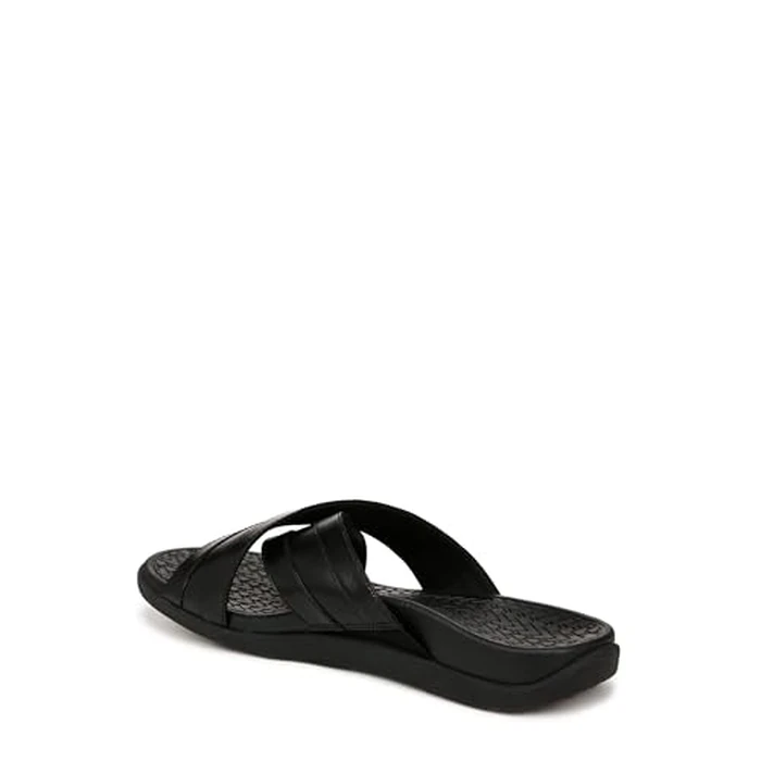 Vionic Men's Tide Slide Sandal, Black Leather, 7 by Vionic - Image 7