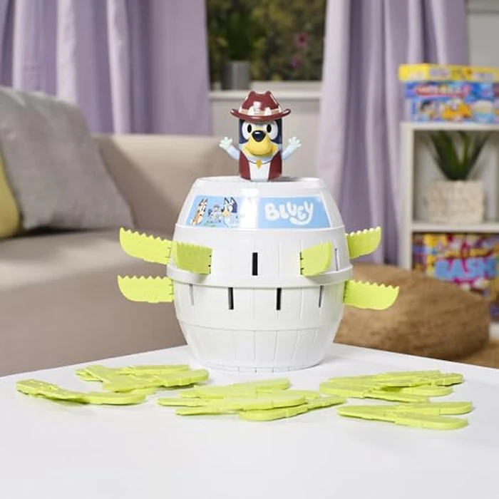 TOMY Pop Up Bluey Kids Game - Family and Preschool Games for Family Game Night - Officially Licensed Bluey Toys - 2-4 Players - Ages 4 Years and Up by TOMY - Image 3