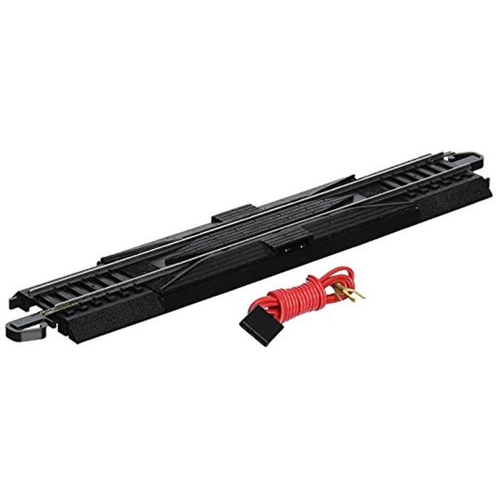 Bachmann Trains - Snap-Fit E-Z TRACK 9” STRAIGHT TERMINAL RERAILER w/WIRE (1/card) - STEEL ALLOY Rail With Black Roadbed - HO Scale by Bachmann - Used - Acceptable condition - US$5.98