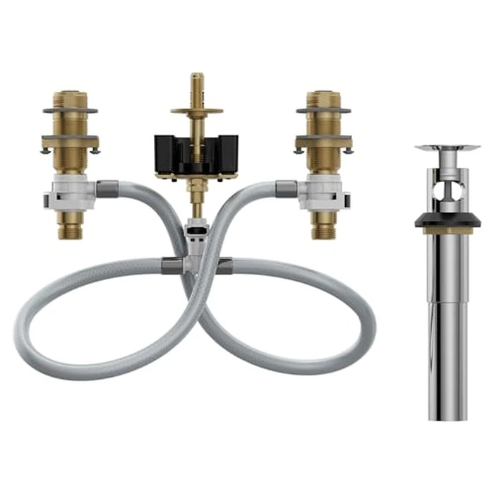 Moen 9000 Widespread Bathroom Sink Faucet Rough-in Valve with Drain Assembly, Featuring M-Pact Technology, Brass by Moen - Image 1