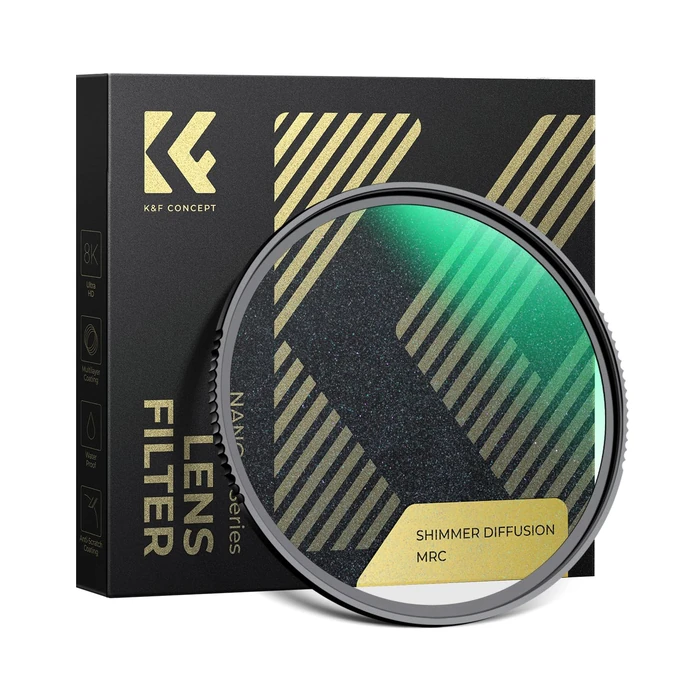 K&F CONCEPT 55mm Shimmer Diffusion 1 Filter Glimmer Glass Effect Filter with 28 Multi-Coatings for Camera Lenses (Nano-X Series) by K&F CONCEPT - Used - Like New condition - US$23.08