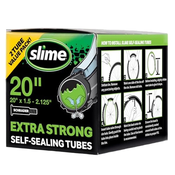 Slime Extra Stong Self-Sealing Tube 20" x 1.5-2.125" Schrader by Slime - Image 1
