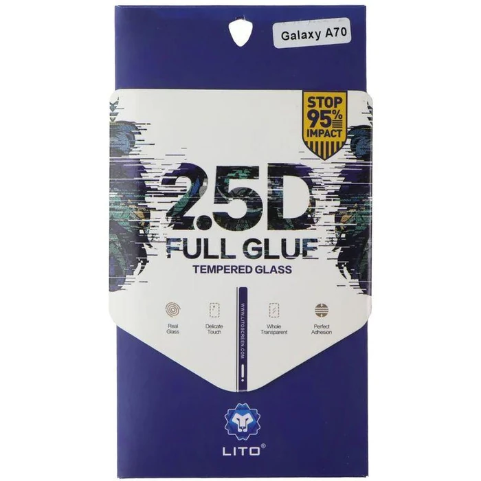 LITO 2.5D Full Glue Tempered Glass Screen Protector for Samsung Galaxy A70 - Clear by LITO - Refurbished - Brand New condition