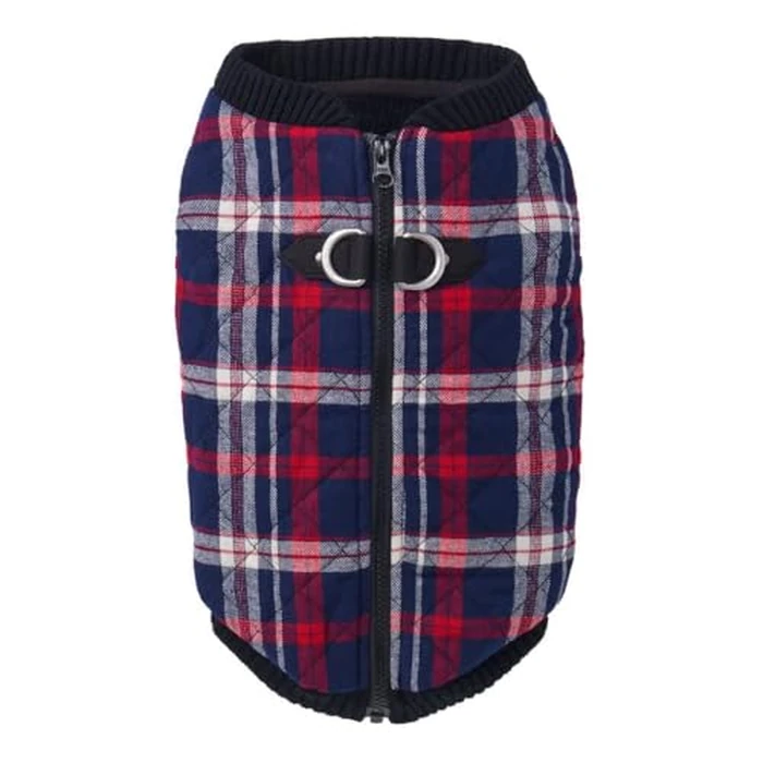 Gooby Fashion Vest Check, White, X-Small by GOOBY - Image 1