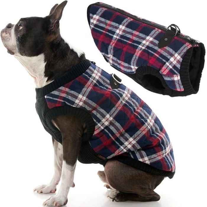 Gooby Fashion Vest Check, White, X-Small by GOOBY - Image 3