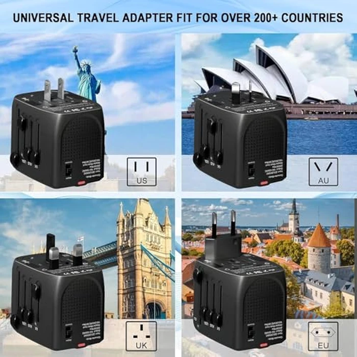 Portable Travel Voltage Converter - 220V to 110V Step Down Power Converter [Portable Device, Zero Installation]- for International Travel (Black) by JOELEW - Image 4