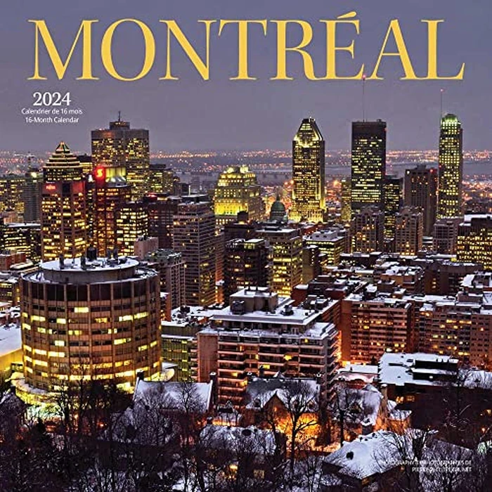 Montreal | 2024 12 x 24 Inch Monthly Square Wall Calendar | English/French Bilingual | Wyman Publishing | Canadian Regional Travel by BrownTrout - Image 1