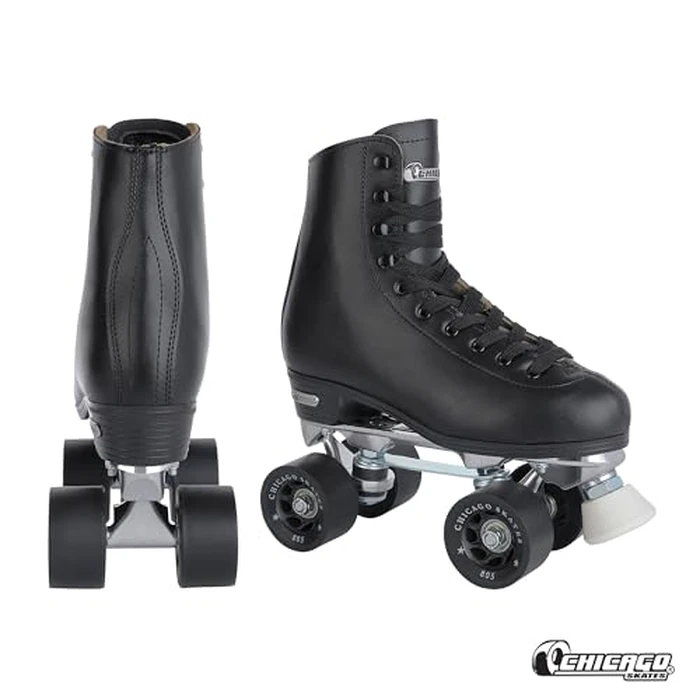 Chicago Quad Roller Skates for Women & Men - Durable, Top Performance Indoor/Outdoor Use or Roller Derby - Classic Deluxe Leather High-Top Boots with 60mm Urethane Wheels & Semi-Precision Bearings by Chicago Skates - Image 2