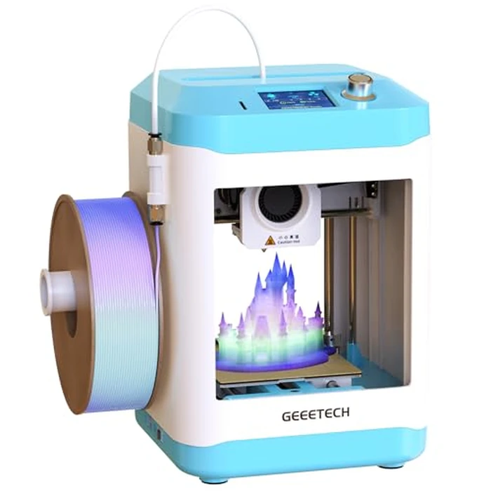 Geeetech 3D Printer for Kids & Beginners, High-Speed Mini 3D Printer, Auto-Leveling, Fully Open Source Pre-Assembled STEM Learning Tool, 3.94x4.33x3.94in Print Size for Home/School by Geeetech - Image 1