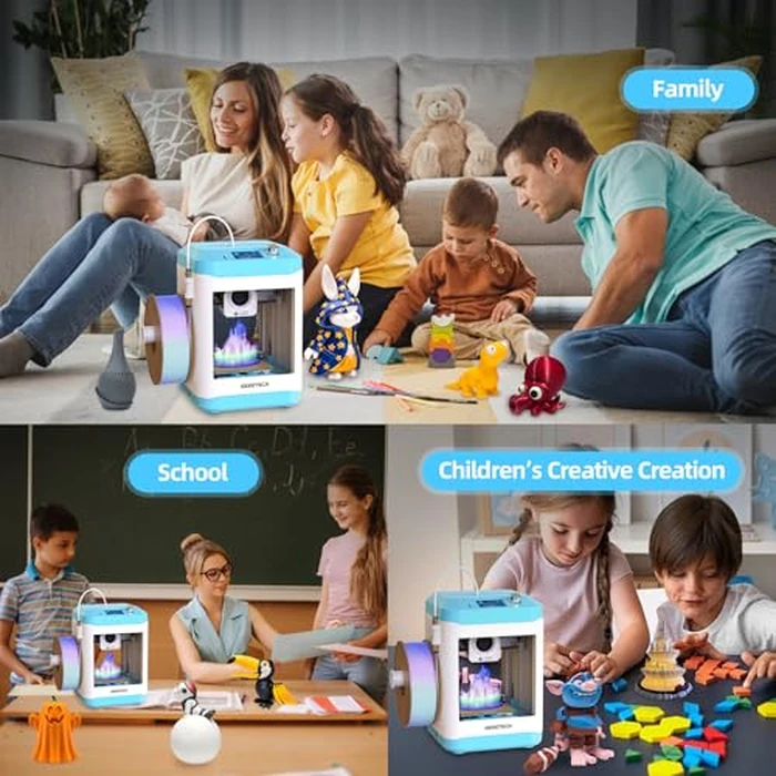 Geeetech 3D Printer for Kids & Beginners, High-Speed Mini 3D Printer, Auto-Leveling, Fully Open Source Pre-Assembled STEM Learning Tool, 3.94x4.33x3.94in Print Size for Home/School by Geeetech - Image 6