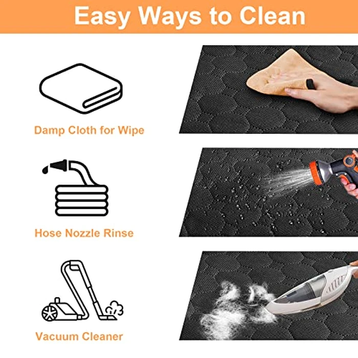 Mancro Dog Car Seat Cover for Back Seat, 2026 Upgraded 600D Heavy Duty Waterproof & Scratch-Resistant Dog Hammock for Car, Back Seat Pet Cover for Dogs with Sedan, Trucks and SUVs, Standard, Black by Mancro - Image 5