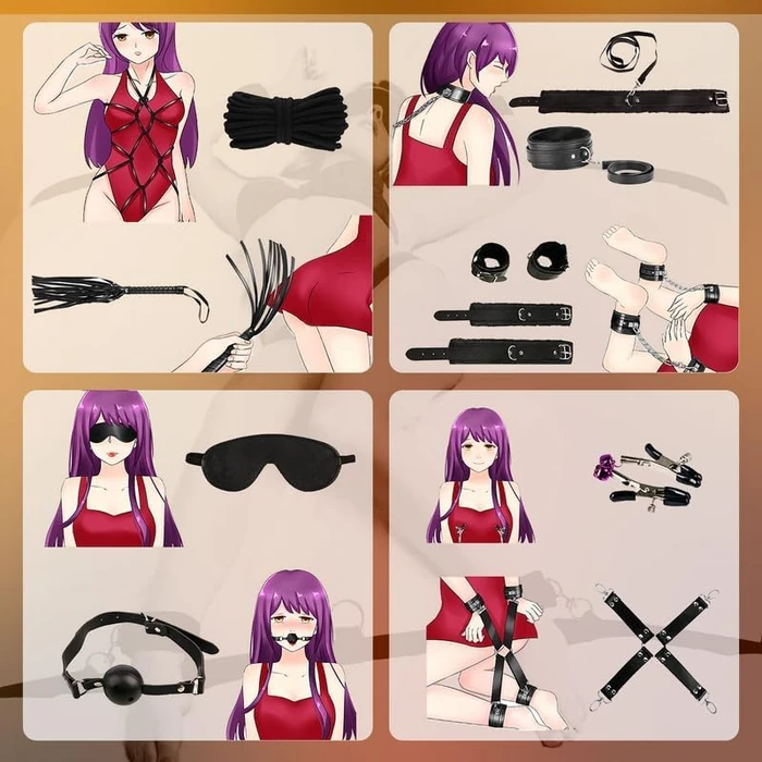 11-Piece Multi-Functional Resistance Band Set, Suitable for Bedroom Fitness, Yoga Exercise Equipment, Couple's Gift - Q by Generic - Image 4