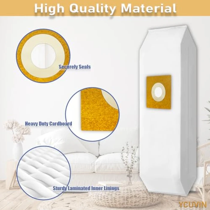 Type Y HEPA Vacuum Bags for Hoover Style Y, Z, YZ Upright Vacuums, WindTunnel Uprights, Part # AH10040, 902419001, 4010100Y, 4010801Y, 6 Pack by Ycuvin - Image 3