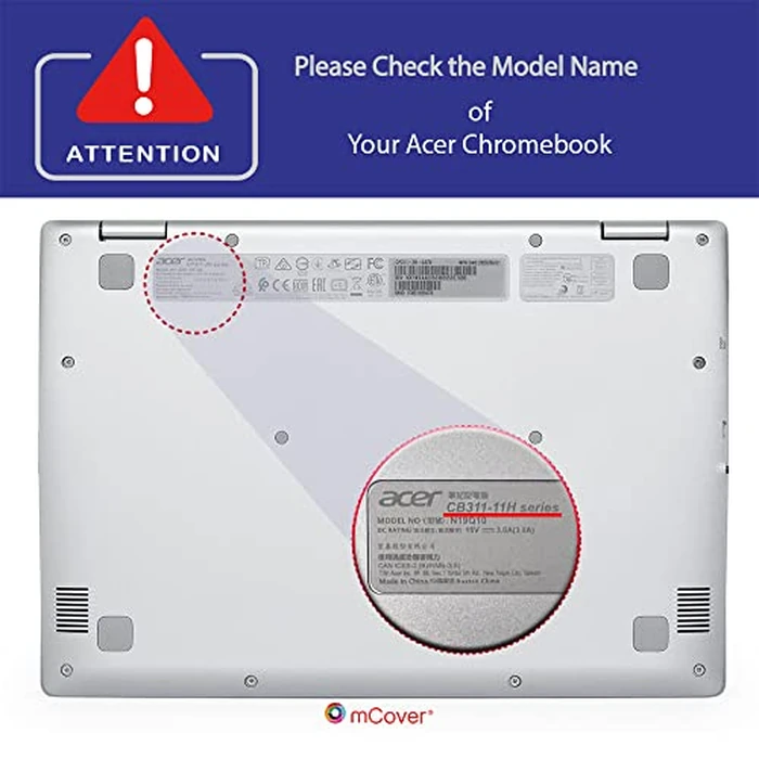 mCover Hard Case (Size:18.8 x 206 x 290 mm) Compatible Only with (11.6" Acer Chromebook CP311-3H Series, Blue) by mCover - Image 3
