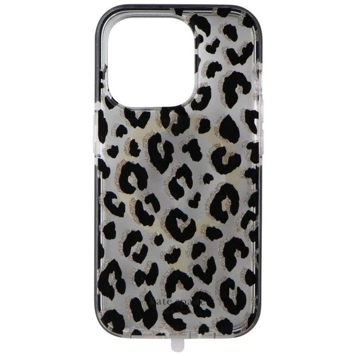 Kate Spade Tough Protective Phone Case with MagSafe for iPhone 15 Pro - Leopard Glitter by Kate Spade - Refurbished - Good condition - US$9.19