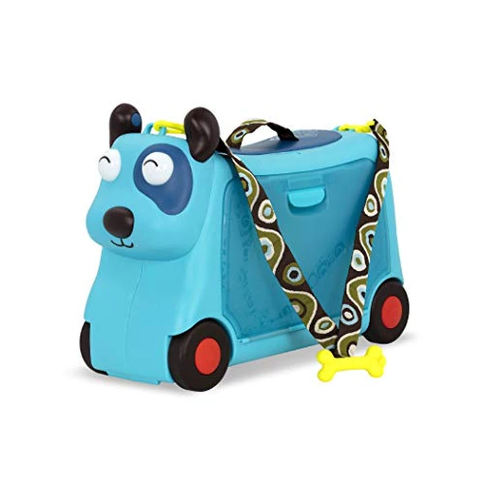 B. Toys - On The Go - Woofer Ride-On Suitcase for Kids - Rolling Luggage with Storage Space for Travel & Play - Fun Animal Design for Toddlers 2+ Years by B. toys - Used - Very Good condition - CA$41.78