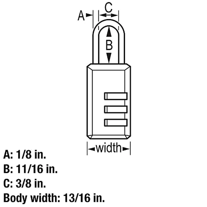 Master Lock Black Set Your Own Combination Luggage Lock, Custom Combo Suitcase Padlock for Travel Bags or Backpacks, 2 Pack, 646T by Master Lock - Image 6