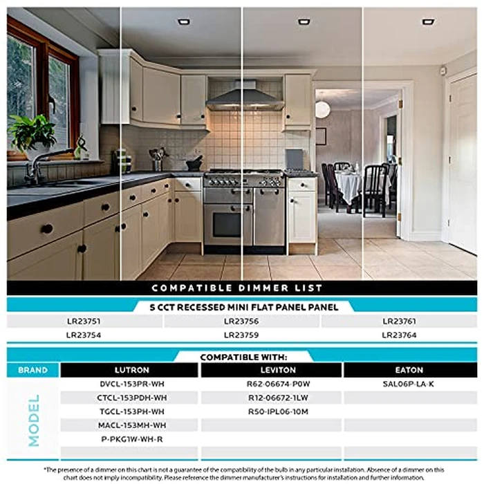 LUXRITE 3 Inch Square Ultra Thin LED Recessed Light with J-Box, 8W, 5 Color Options 2700K | 3000K | 3500K | 4000K | 5000K, Dimmable Wafer Light, 540 Lumens, Black Trim, Energy Star, IC Rated (4 Pack) by LUXRITE - Image 6