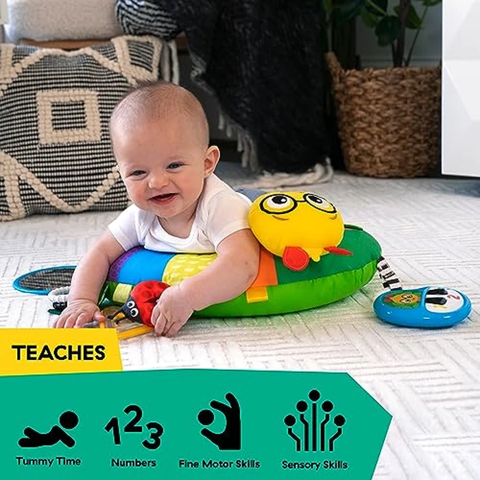 Baby Einstein Cal-a-Pillow Tummy Time Pillow, Multisensory Activity Toys, Sitting Up Play, Cal the Caterpillar, Ages 0+ Months by Baby Einstein - Image 2