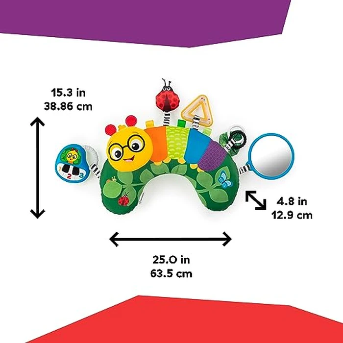 Baby Einstein Cal-a-Pillow Tummy Time Pillow, Multisensory Activity Toys, Sitting Up Play, Cal the Caterpillar, Ages 0+ Months by Baby Einstein - Image 5