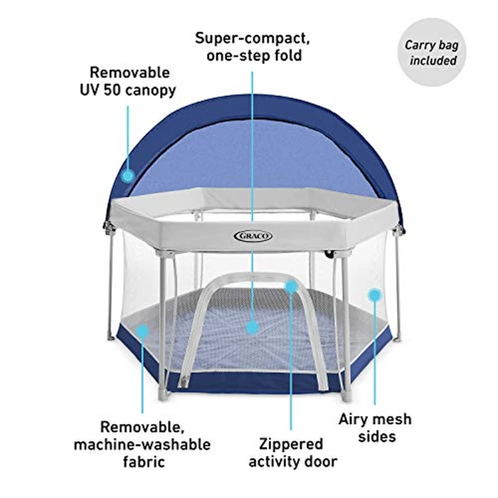 Graco(R) Pack 'n Play LiteTraveler LX Playard Outdoor and Indoor Playspace with Compact Fold UV Canopy by Graco - Image 6