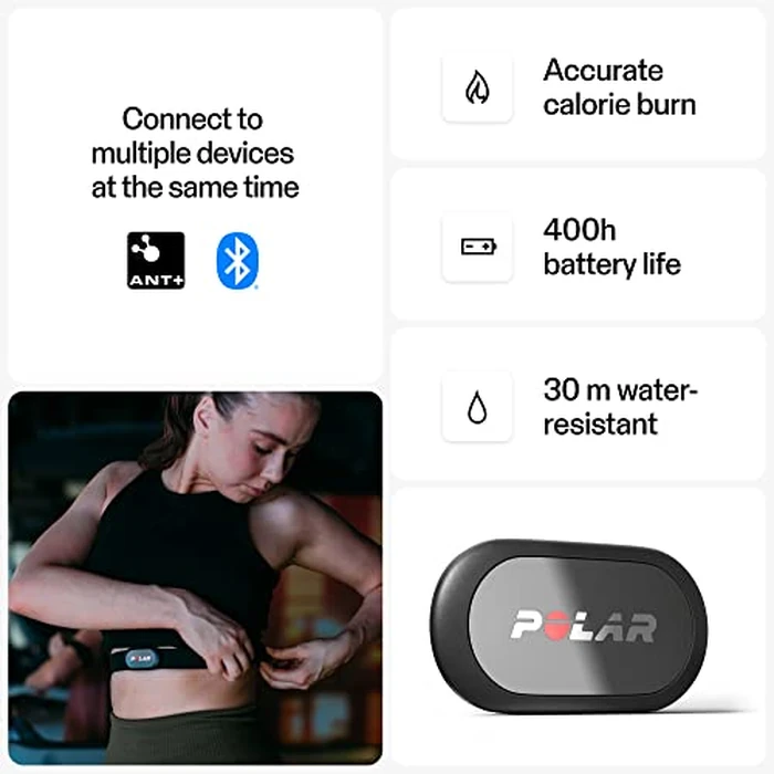 Polar H9 Heart Rate Sensor - ANT + / Bluetooth - Waterproof HR Monitor with Soft Chest Strap, M-XXL by POLAR - Image 5