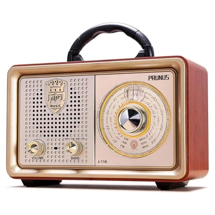 PRUNUS J-110 Radio Portable AM FM, for Mom,Transistor Radio Plug in Wall AC Power & Battery Powered & Rechargeable for Emergency,Vintage Radio with Bluetooth, Gift for Mom by PRUNUS - Used - Very Good condition - US$29.75