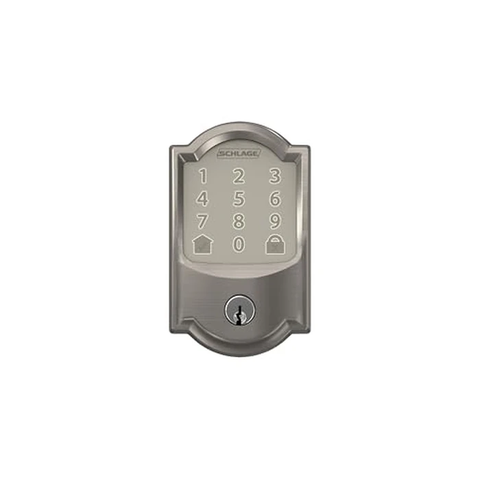 Schlage Encode Smart Wi-Fi Deadbolt Lock with Touchscreen Keypad, Keyless Front Door Entry, App Control, Alexa, Google Home and Airbnb Compatible, Satin Nickel, BE489WB CAM 619 by SCHLAGE - Image 7