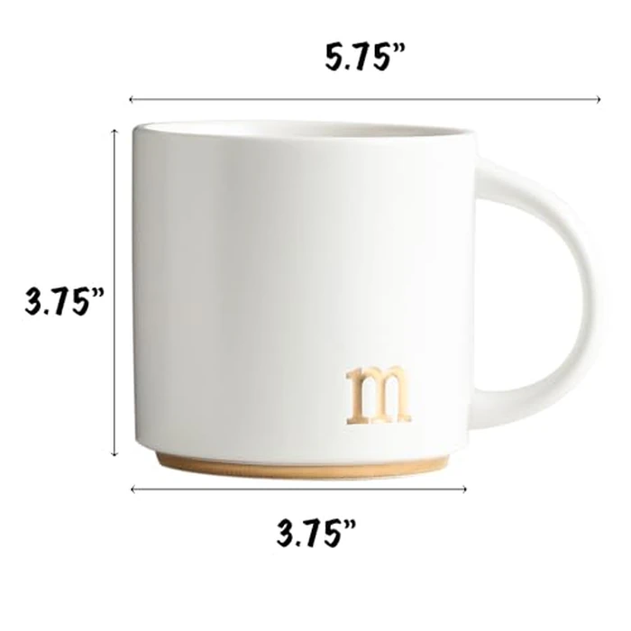 COLLECTIVE HOME - Monogram Ceramic Mugs, 15 oz Golden Initial Coffee Cups, Elegant Alphabet Tea Mugs, Elegant Personalized Mug with Gift Box, Luxurious Cups for Office and Home (m) by COLLECTIVE HOME - Image 2