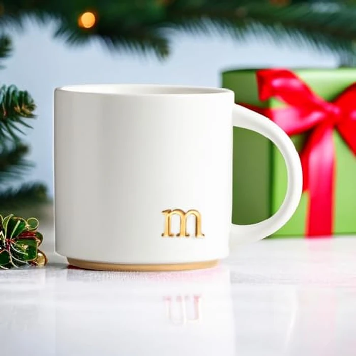 COLLECTIVE HOME - Monogram Ceramic Mugs, 15 oz Golden Initial Coffee Cups, Elegant Alphabet Tea Mugs, Elegant Personalized Mug with Gift Box, Luxurious Cups for Office and Home (m) by COLLECTIVE HOME - Image 6