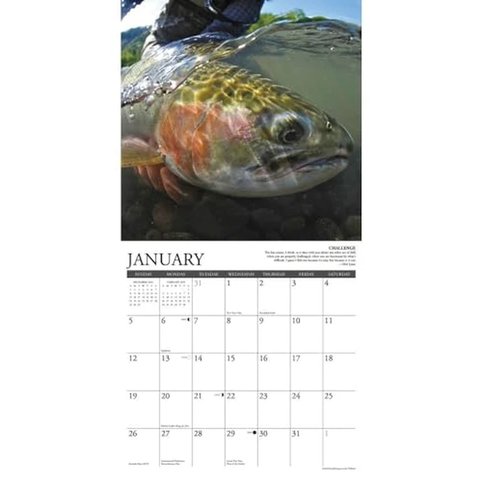 What Fly Fishing Teaches Us 2025 12" x 12" Wall Calendar by WILLOW CREEK - Image 4