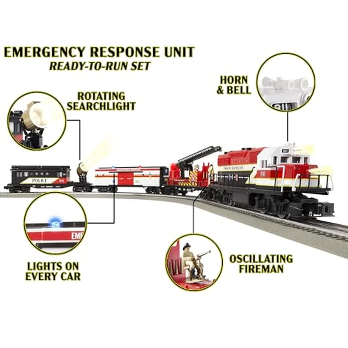 Lionel Emergency Response Electric O Gauge Bluetooth 5.0 Train Set with Remote by Lionel - Image 3