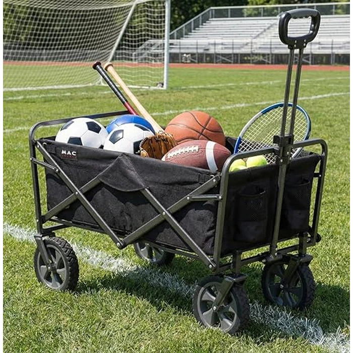 Mac Sports Collapsible Folding Outdoor Utility Wagon, Black by MacSports - Image 3