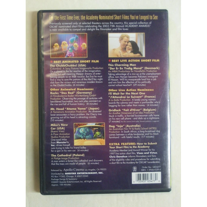 75th Annual Academy Awards Short Films by Questar - Image 2