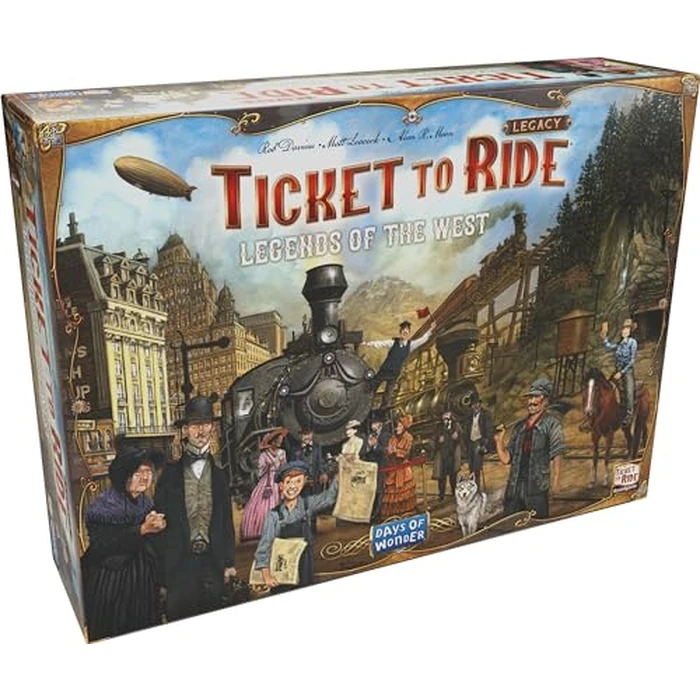 Ticket to Ride - Legacy - Legends of the West (English) - Board Games - Strategy/Legacy - Game Campaign - Ages 10+ - 2 to 5 Players - 45 to 60 Minute Playtime - Made by Asmodee by Asmodee - Image 1