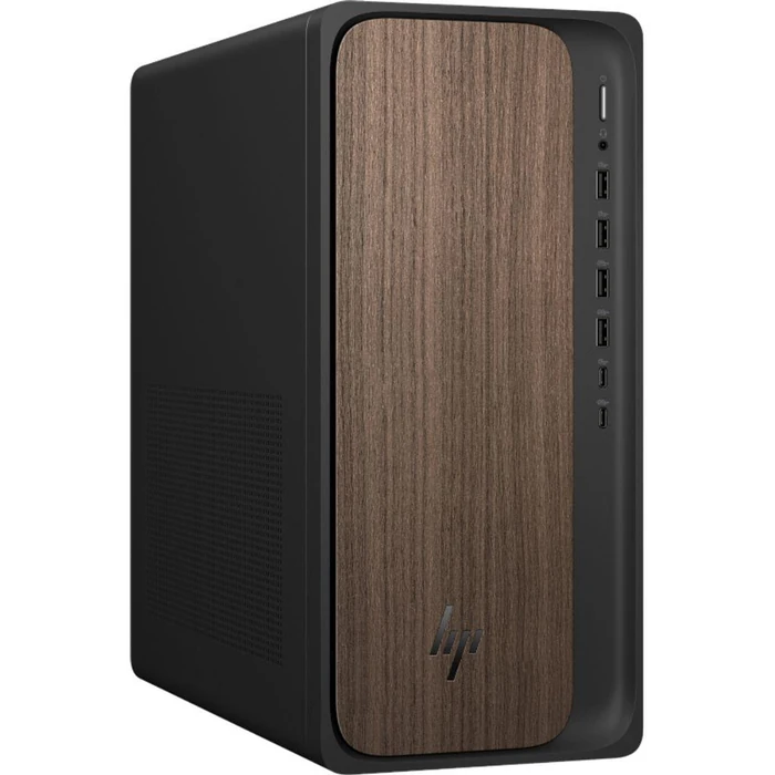 HP OmniDesk M03-0000t Desktop PC - Intel Core Ultra 5 225U 1.5GHz - 512GB - Dark Wood/Jack Black - 8GB RAM by HP - Image 3