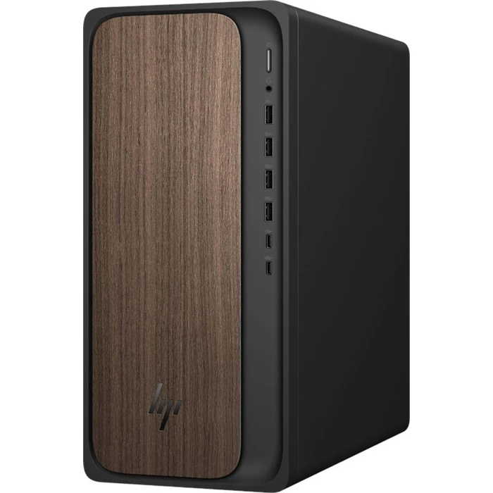 HP OmniDesk M03-0000t Desktop PC - Intel Core Ultra 5 225U 1.5GHz - 512GB - Dark Wood/Jack Black - 8GB RAM by HP - Image 2