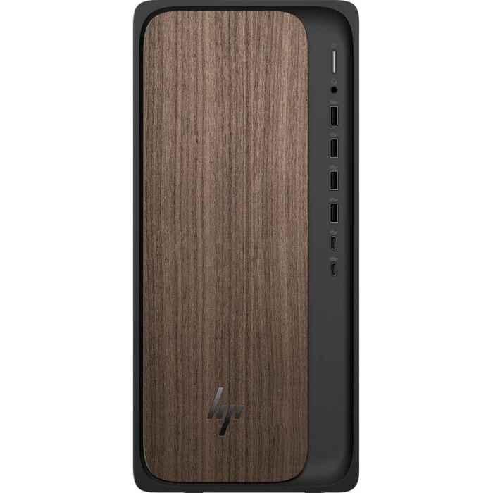HP OmniDesk M03-0000t Desktop PC - Intel Core Ultra 5 225U 1.5GHz - 512GB - Dark Wood/Jack Black - 8GB RAM by HP - Image 1