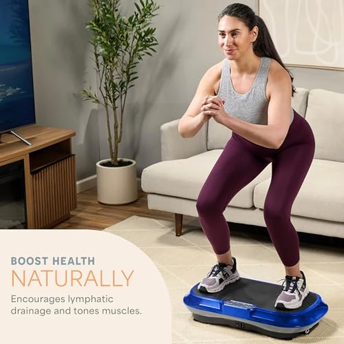 Lifepro Waver Vibration Plate Exercise Machine - Whole Body Oscillation Platform w/ 99 Speed Levels & 9 Programs - Remote Control, Loop & Resistance Bands for Full Body Home Gym Workout by LifePro - Image 2