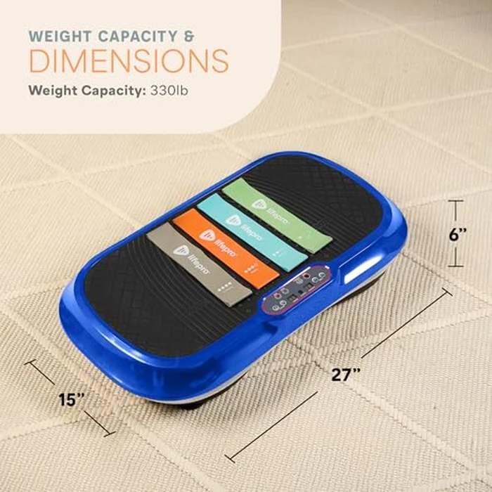 Lifepro Waver Vibration Plate Exercise Machine - Whole Body Oscillation Platform w/ 99 Speed Levels & 9 Programs - Remote Control, Loop & Resistance Bands for Full Body Home Gym Workout by LifePro - Image 6