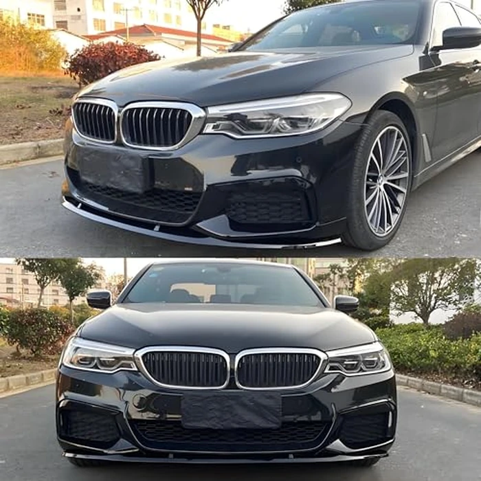 NEESPOC Front Bumper Lip Splitter Spoiler Fit for BMW 5 Series (G30 M Sport Only) M550i/ 530e/ 530i/ 540i 2017 2018 2019 2020 Painted Gloss Black Accessories Air Chin Body Kit by NeespoC - Image 3
